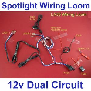 Dual circuit wiring looms for angel eye spotlights ( main bulb + side light ) Preview